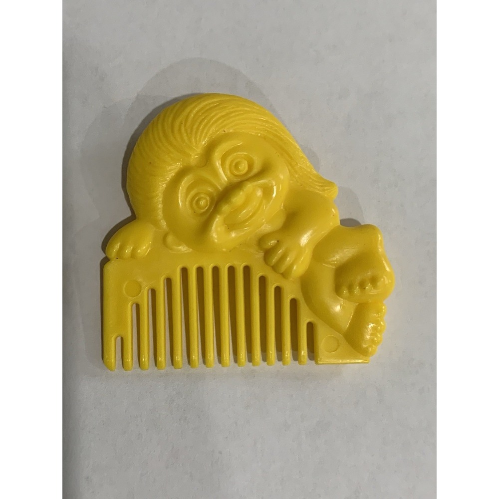 Vintage 80s Treasure Trolls Plastic Hair Brush Comb Yellow Replacement Accessory